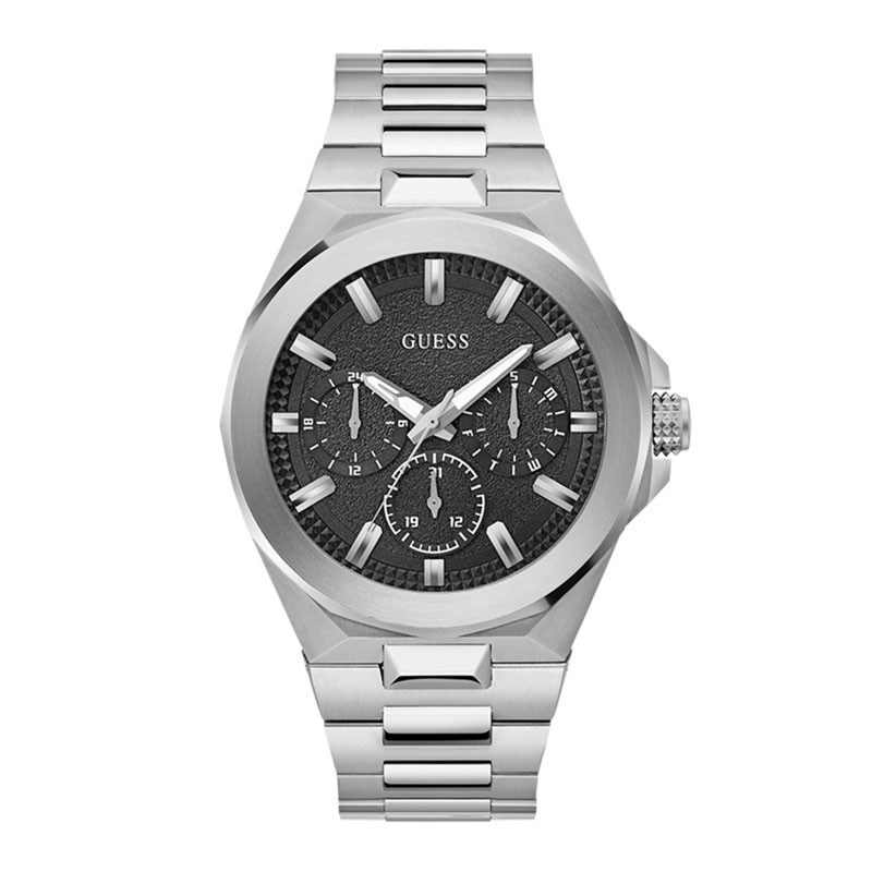 JAM TANGAN PRIA GUESS DASHBOARD ORIGINAL GUESS GW0798G1 0798 GUESS GW0798 STAINLESS STEEL SILVER BLA