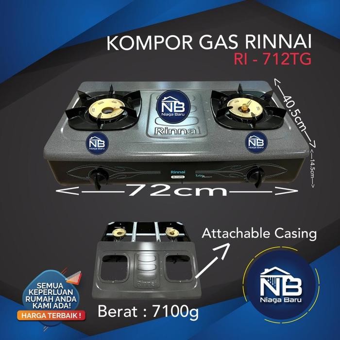 Ri-712 Tg Kompor Gas Rinnai 2 Tungku Api Tornado