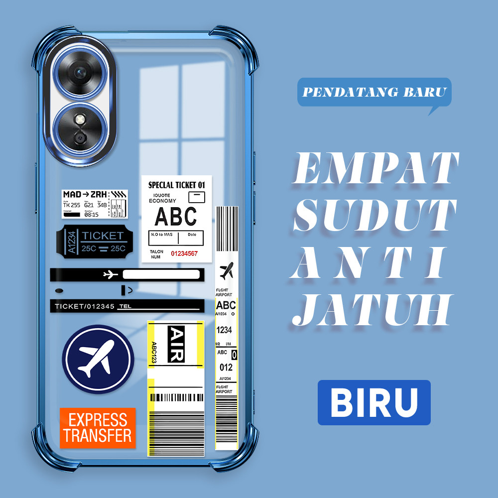 Softcase Transparan Mode Logo Casing For OPPO A17 A17K Case Phone Soft Cassing Kesing DLJ-S3-0248