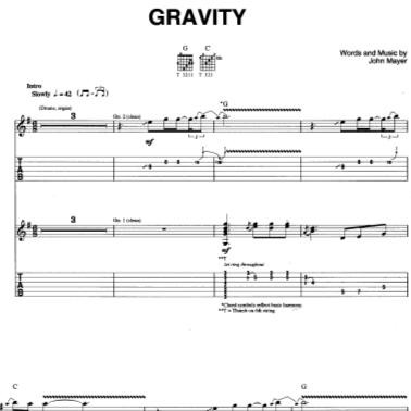 Buku Tablature Gitar - John Mayer - Continuum Album