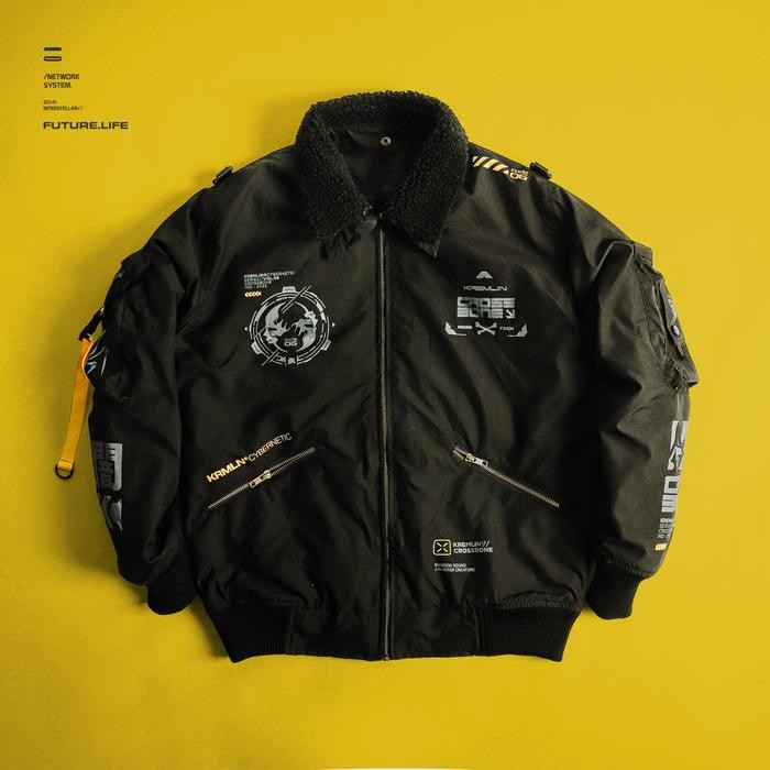 KREMLIN Bomber Jacket Black Tactical - Crossbone