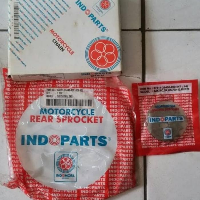 GEARSET / GIRSET INDOPART SATRIA 2 TAK SHOGUN 110 SMASH LAMA NEW