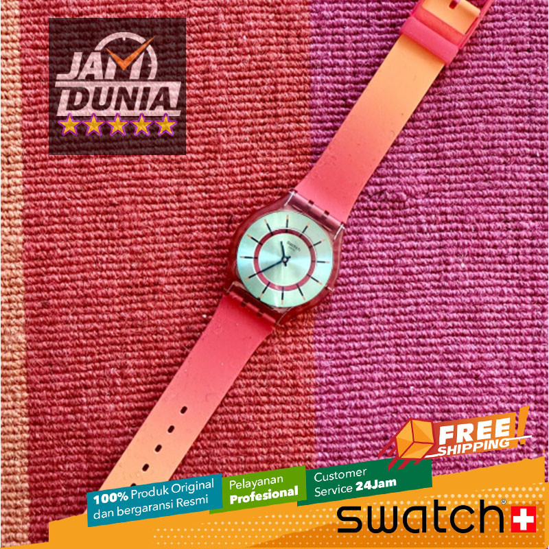 JAM TANGAN WANITA SWATCH ORIGINAL RESIN RED SKIN SWATCH SS08P111 SWATCH SS08P 111 JAM WANITA NG B089