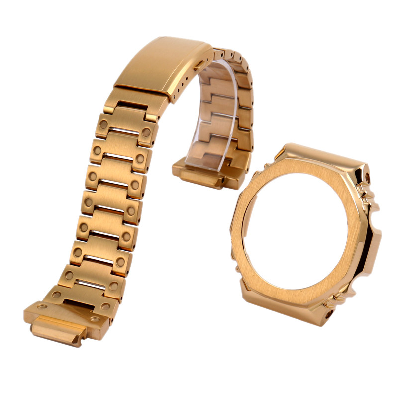 IMPORT MOD KIT GA-2100 GA2110 GA-B2100 METAL STRAP+CASE FOR CASIO G-SHOCK GA2100 MODIFIED SILVER