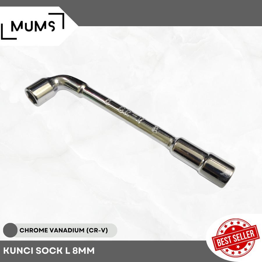 DUTA PRKSA88 - GROSIR TERMURAH Kunci Sock L Double Sok Key 2 Way 8 mm - Kunci Sok Shock DR 1/2" 6PT 