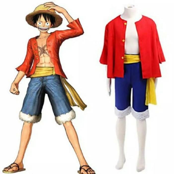 KOSTUM LUFFY ONE PIECE COSPLAY ANIME DEWASA