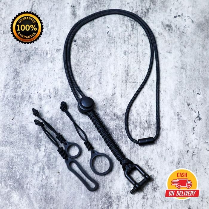 

SIAPKIRIM Lanyard Id Card e Tag Tali Paracord Premium Shackle Free O Ring READY STOCK