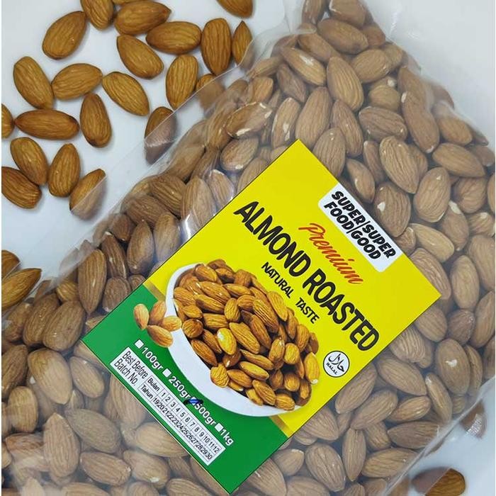 

SUPER FOOD ALMOND - Kacang Almond Panggang Super Nett Wt 500gr