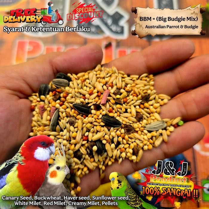 

J&J Budgie Buddy Mix Pakan Parkit Pakan Falk Budgie 10kg