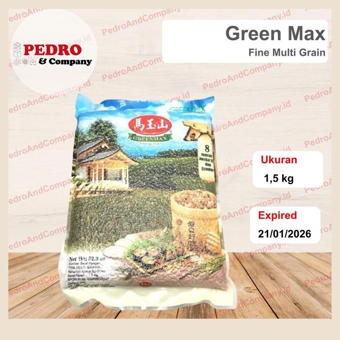 

GreenMax FINE MULTI GRAIN 1.5 KG 8 macan aneka biji dan gandum sereal wheat