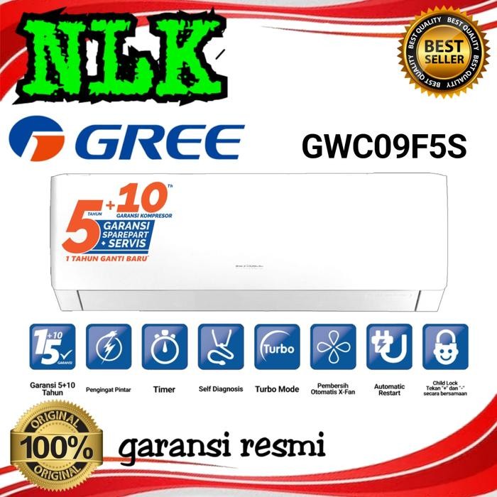 NEW PROMO AC GREE 1 PK AC GREE INVERTER 1 PK AC GREE GWC - 9F5S
