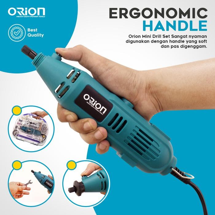 Zper Tools Indo - Mesin Bor Tangan Mini Grinder Set Orion Mg-130B-9