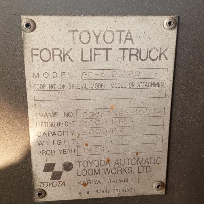 seal kit control Valve forklift forklift 6fdn20