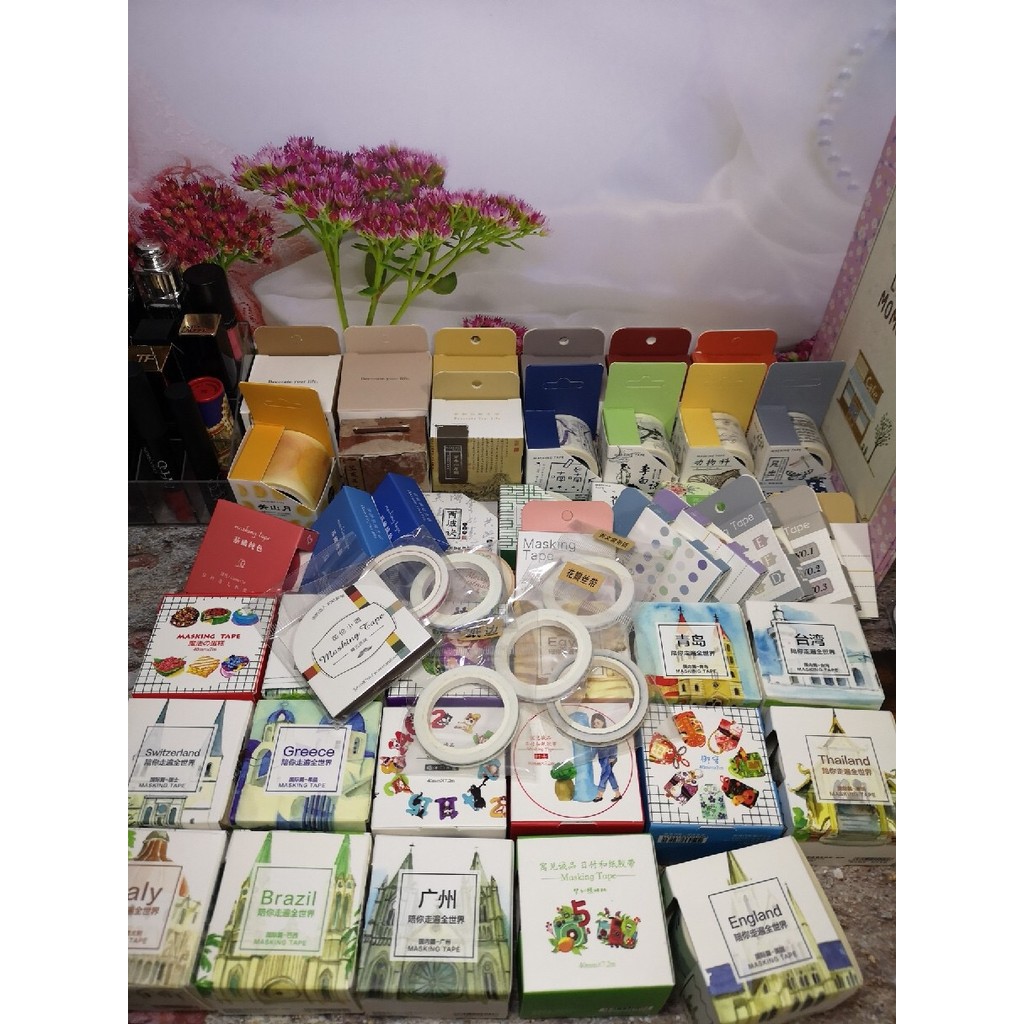 100Pcs Super Value Stationery Lucky Bag Washi Tape Stickers Bookmarks Stationery Gift Box