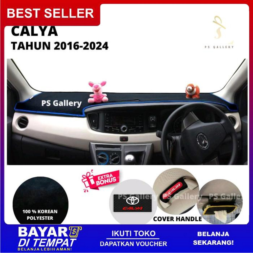 FREE ONGKIR ALAS DASBOR MOBIL CALYA TAHUN 2016-2024 AKSESORIS COVER DASHBOARD PREMIUM BISA COD