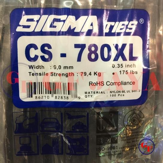 

ORIGINAL Kabel Ties / Tis Sigma CS 780 XL / 80cm / 80 cm Hitam / Putih CS780XL READY STOCK