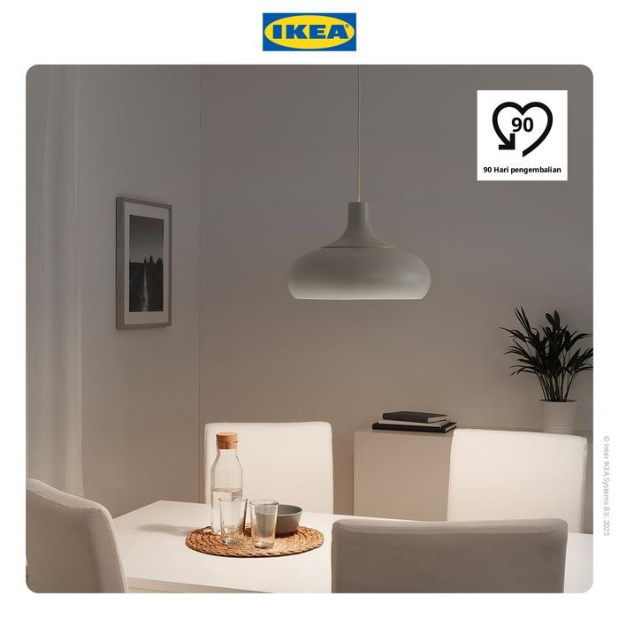 NEW IKEA VXJ Lampu Gantung Krem Minimalis 38cm