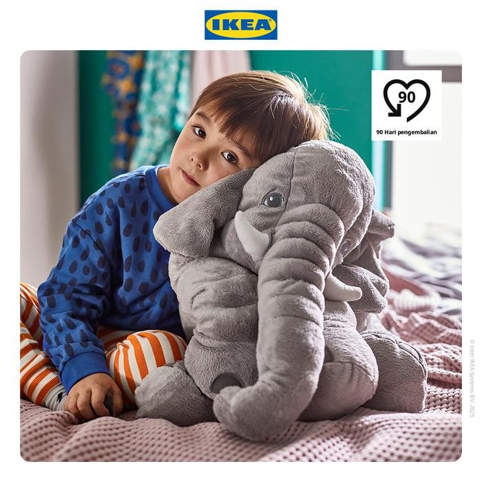 NEW IKEA JATTESTOR Boneka Gajah 60 cm