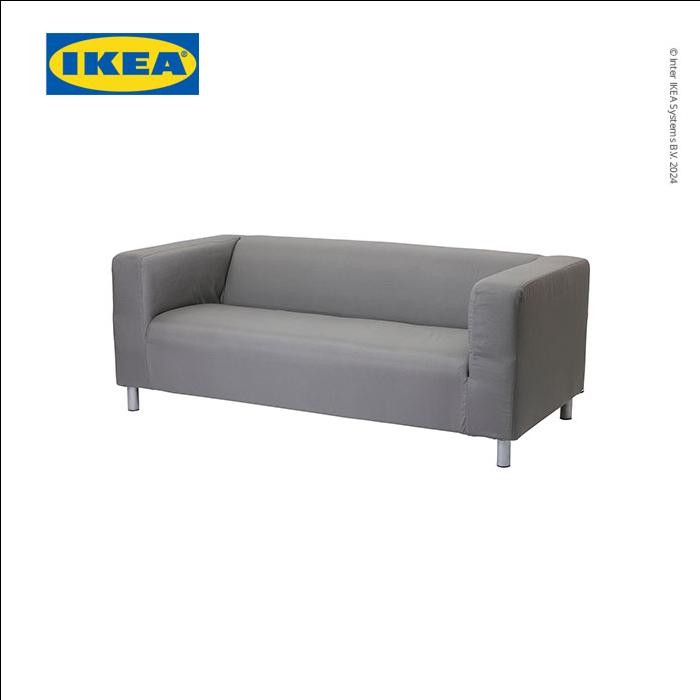 NEW IKEA KLIPPAN Sofa 2 Dudukan Abu-Abu Tua Minimalis Berkualitas