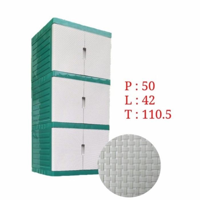 LEMARI PLASTIK 3 SUSUN CONTAINER MINI ARTHA BOX PAKAIAN SERBAGUNA