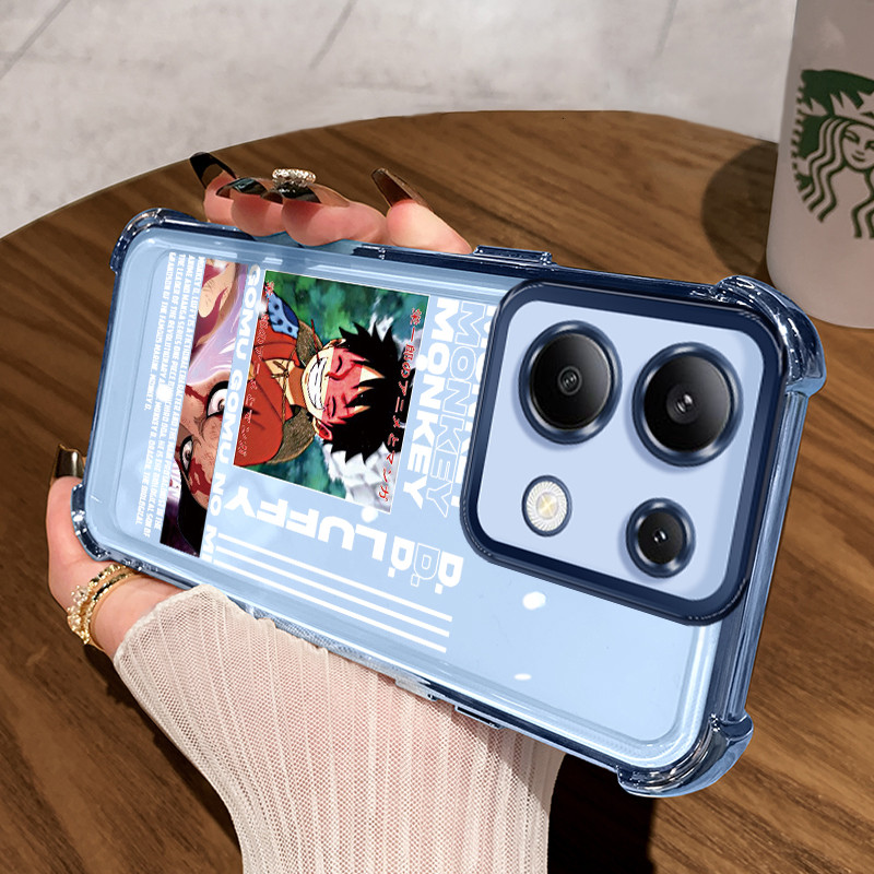 Casing Hp untuk Xiaomi Redmi Note 13 4G Case Casing topi anyaman Cesing ponsel Black Prince Softcase