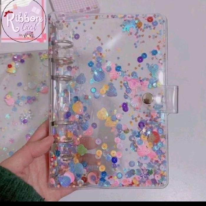 

Bisa Termin! (Free Penggaris) A6 Cover Binder Manik Sequin Crimson Pink Love