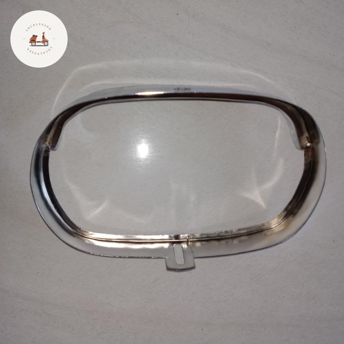 Ring Lampu Vespa Px Set Dengan Topi Lampu Warna Crom