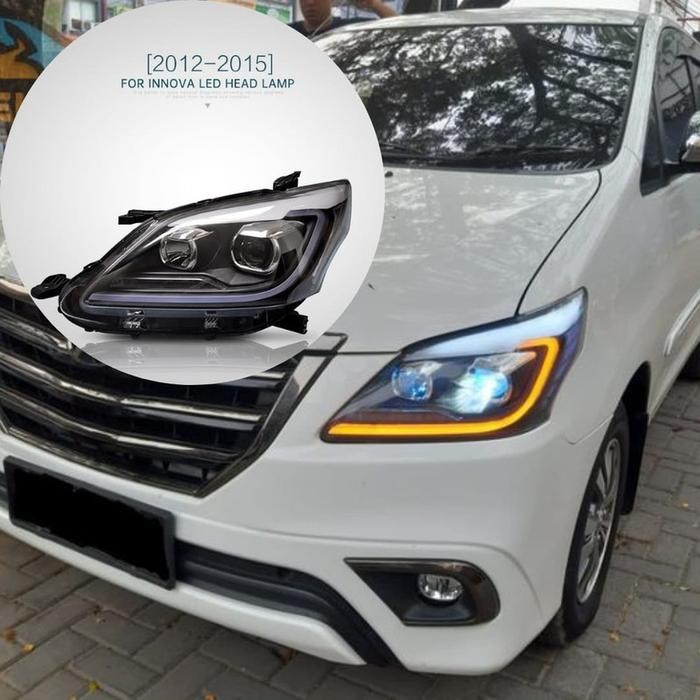 YZ Head Lamp Toyota Innova 2012-2015 Sequential - Projector Black Housing