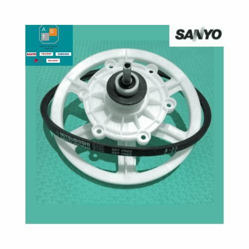 GIRBOX MESIN CUCI AQUA SANYO 2 TABUNG + V BELT