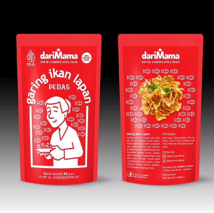 

dariMama, garing ikan lapan (rasa PEDAS) , cemilan, temen lauk, snacks