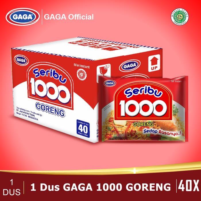 

GAGA 1000 Goreng Spesial 1 KTN ( GRAMASI PRODUK 50GR/PCS ) Mie Food Noodles Instan Bawang