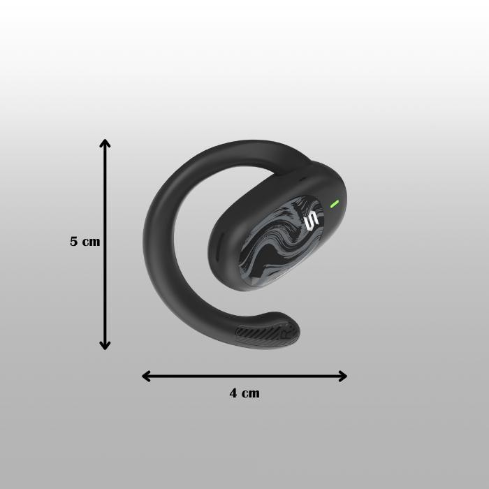 SOUL Open Ear Emotion True Fit Air Conduction Earphone Adjustable Ear Hook Sport Headset Black