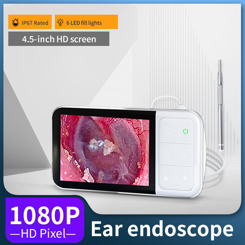 Visual Ear Removal Endoscope 4.5-inch HD Screen 3.9mm Ear Removal