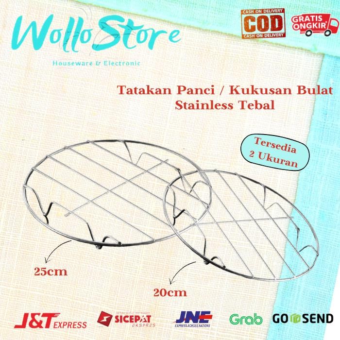 Tatakan Panci Stainless Tebal / Tatakan Kukusan Bulat *