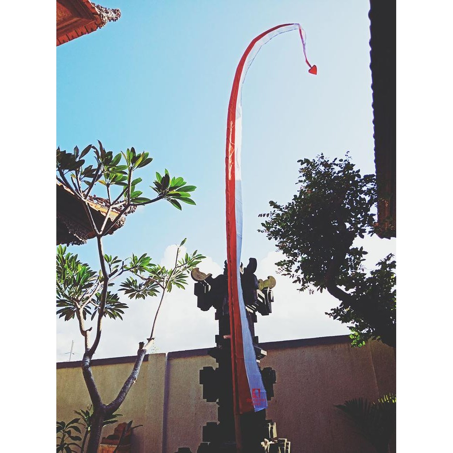 (Allthebest) Umbul-Umbul Bendera Merah Putih - Umbul Penjor Merah Putih Bendera Indonesia Khas Bali
