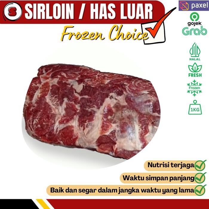 

(Allthebest) Sapina Daging Sapi Daging Sirloin / Has Luar Sapi Lokal Halal 1kg