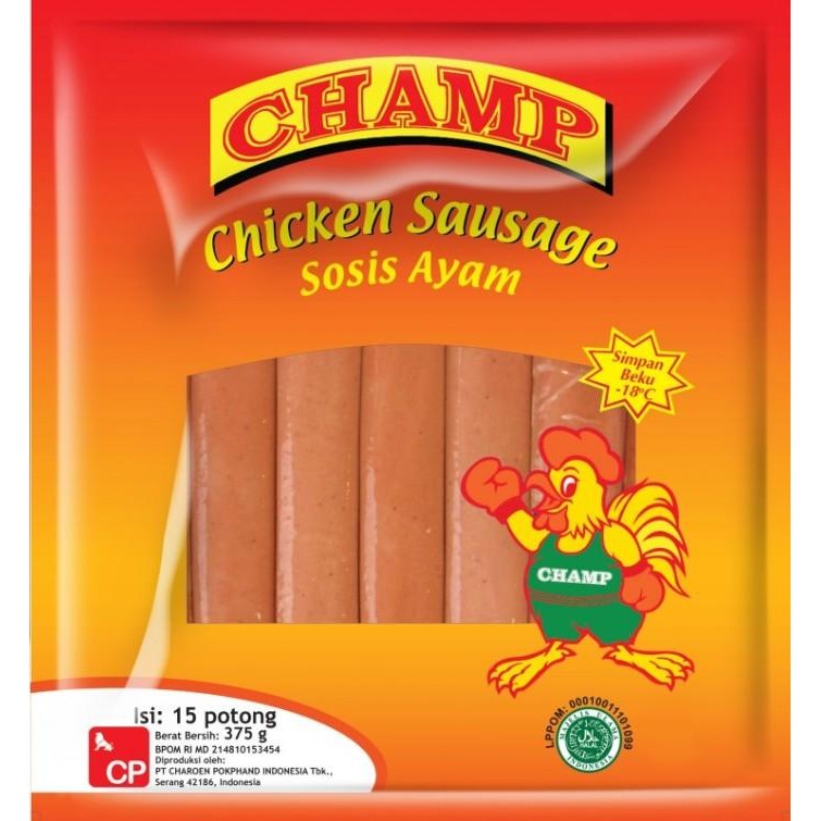 

(Allthebest) CHAMP Chicken Sausages 375 gr Sosis Ayam Kombinasi