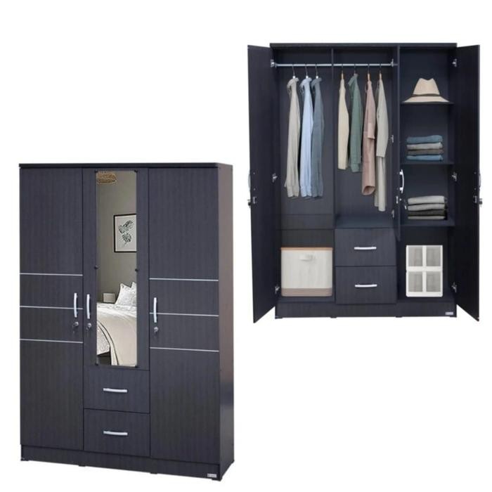 Lemari Pakaian 4 Pintu Lemari 4 Pintu Lemari Baju Jumbo Lemari Pakaian 4 Pintu Lemari Baju Minimalis