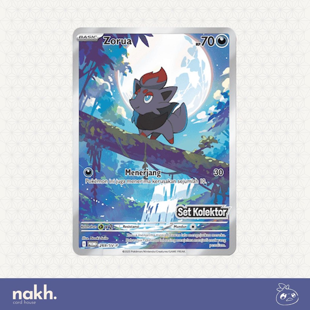Kartu Pokemon TCG Indonesia Promo Set Kolektor Hitam & Putih sv11s Zorua Sealed