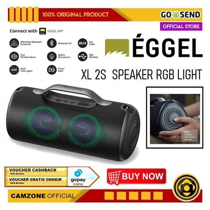 Eggel Elite XL 2S Waterproof Portable Bluetooth Speaker with RGB Light