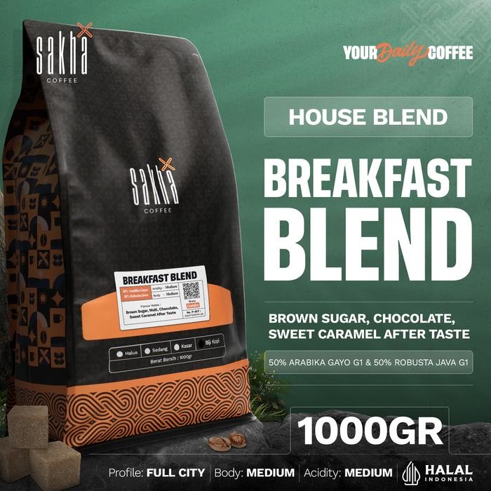 

Otten Coffee - Kopi Gold Breakfast Blend Espresso Coffee Bean 1Kg Biji Bubuk Coffe