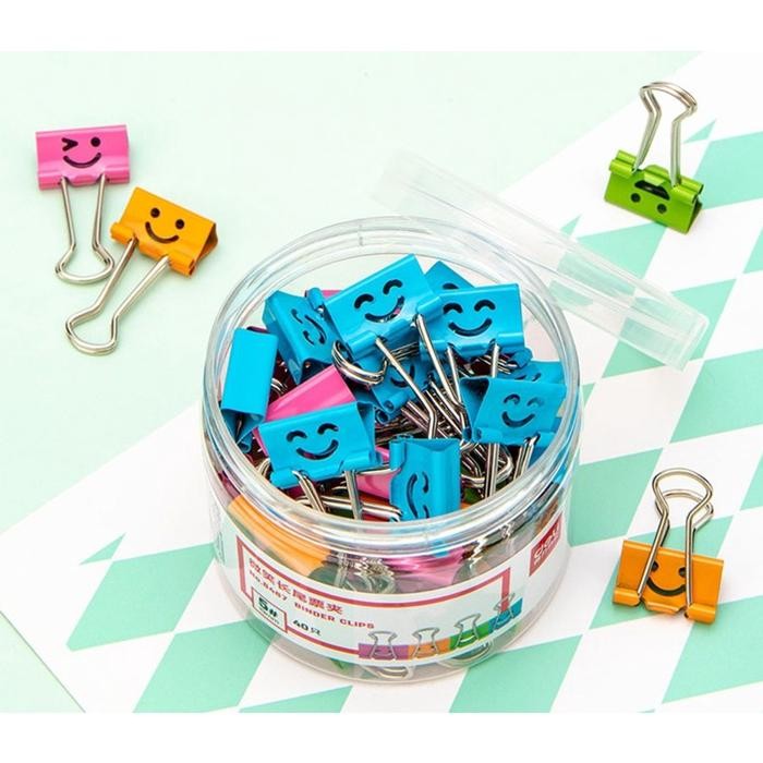 

BINDER CLIPS DELI SMILE 19MM - 8487 KODE 934