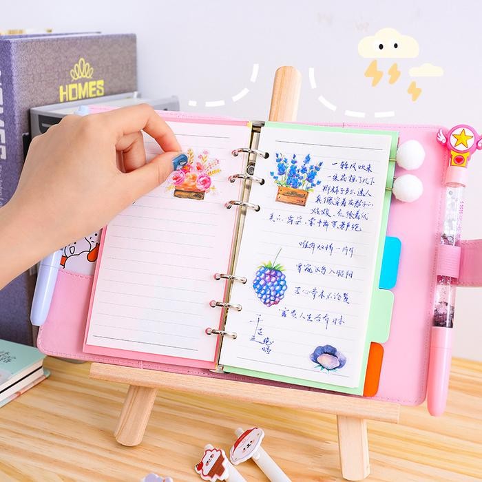 

ST458 - NOTE BOOK / AGENDA / BINDER 6 RING A6 COVER KULIT KODE 606