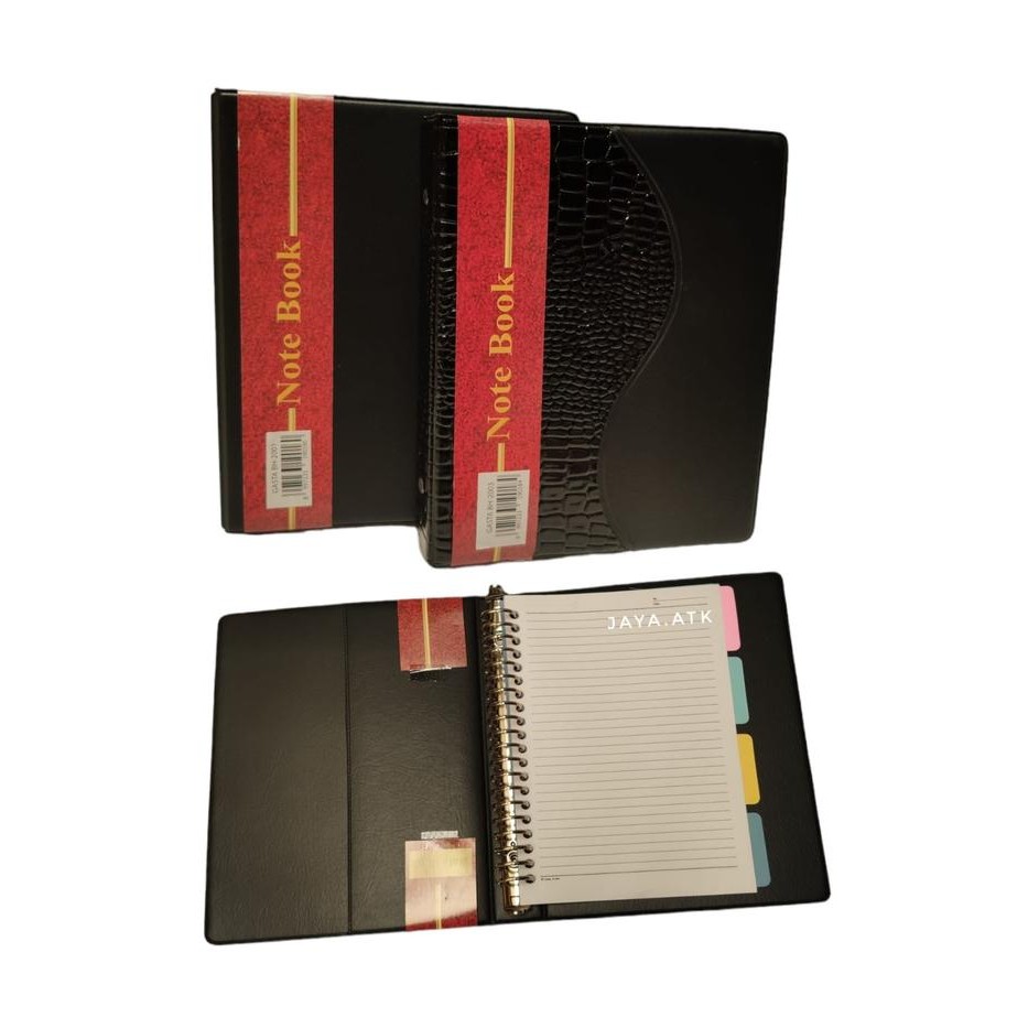 

BINDER NOTE A5 MAP RING LOOSE LEAF BINDER 20 RING PVC KULIT BH-2001 KODE 170