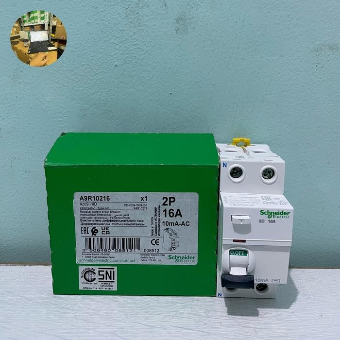 Elcb/Rccb Scheneider Iid 2P 16A 10Ma