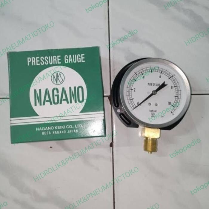 Pressure Gauge 10Kg/Bar Nagano / Pressure Gauge 10Bar Size 4Inch