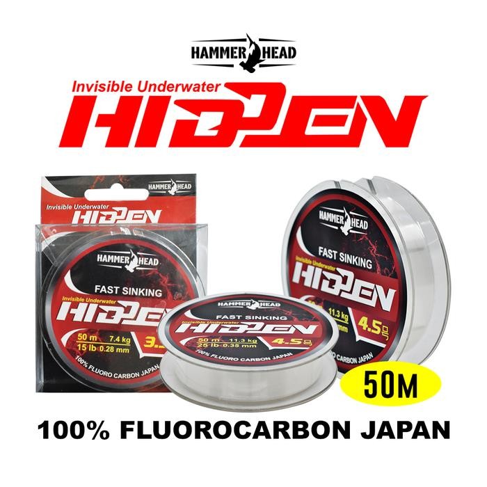 Relix Garcia - Hammerhead Senar Leader Hidden (50M) 100 % Fluorocarbon Leader