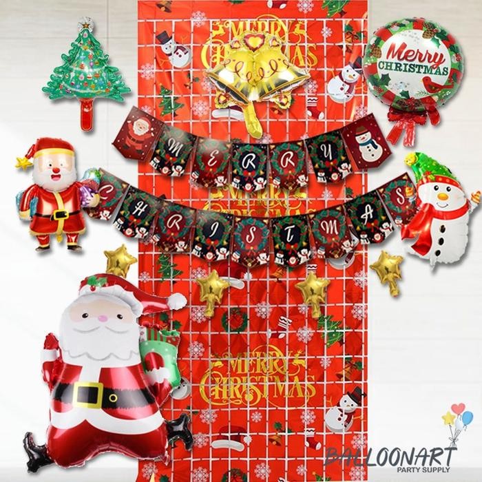 

Terlaris CHRISTMAS RED OR GREEN DEKORASI SET/BALON FOIL NATAL/HIASAN XMAS/BALON SALE