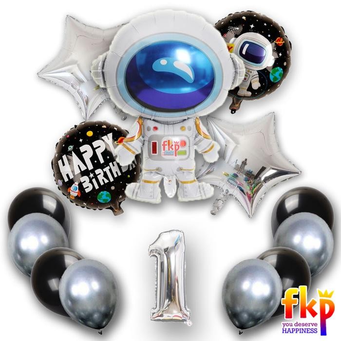 

Terlaris Paket Dekorasi Ultah Astronot 2/ Dekor HBD Balon Bintang Roket Silver SALE