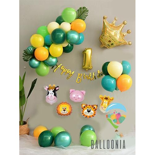 

Terlaris SET Foil Balloon Jungle Hewan Birthday / Dekorasi Balon Ultah Anak SALE
